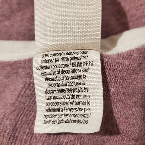 PINK Victoria's Secret Spellout Embroidered Logo Ringer T-Shirt Women's XS Top - Picture 6 of 7